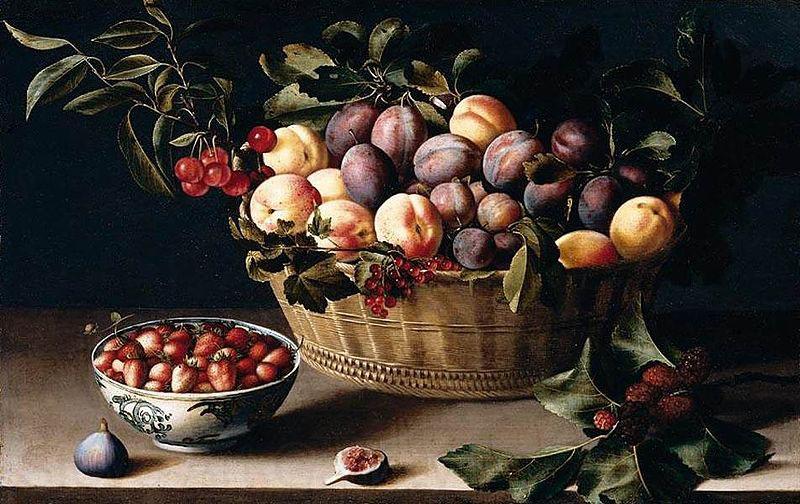 Louise Moillon Still-Life with a Basket of Fruit Norge oil painting art